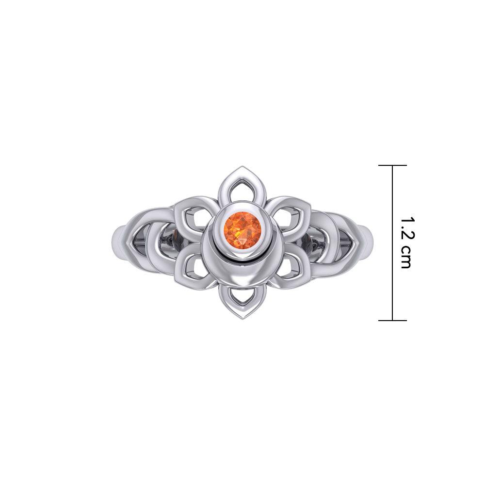 Svadhisthana Sacral Chakra with Celtic Designs Sterling Ring TRI2350 - Jewelry