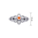 Svadhisthana Sacral Chakra with Celtic Designs Sterling Ring TRI2350 - Jewelry