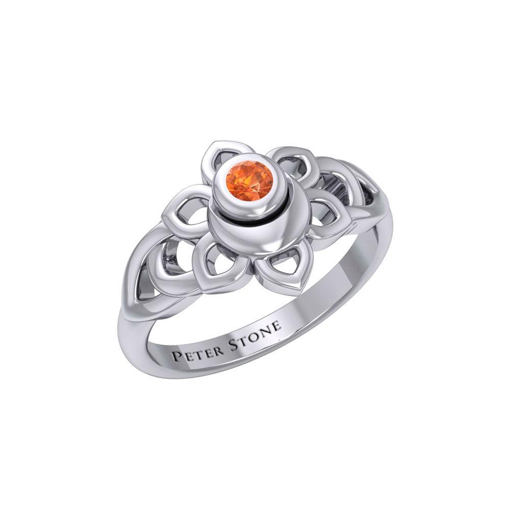 Svadhisthana Sacral Chakra with Celtic Designs Sterling Ring TRI2350 - Jewelry