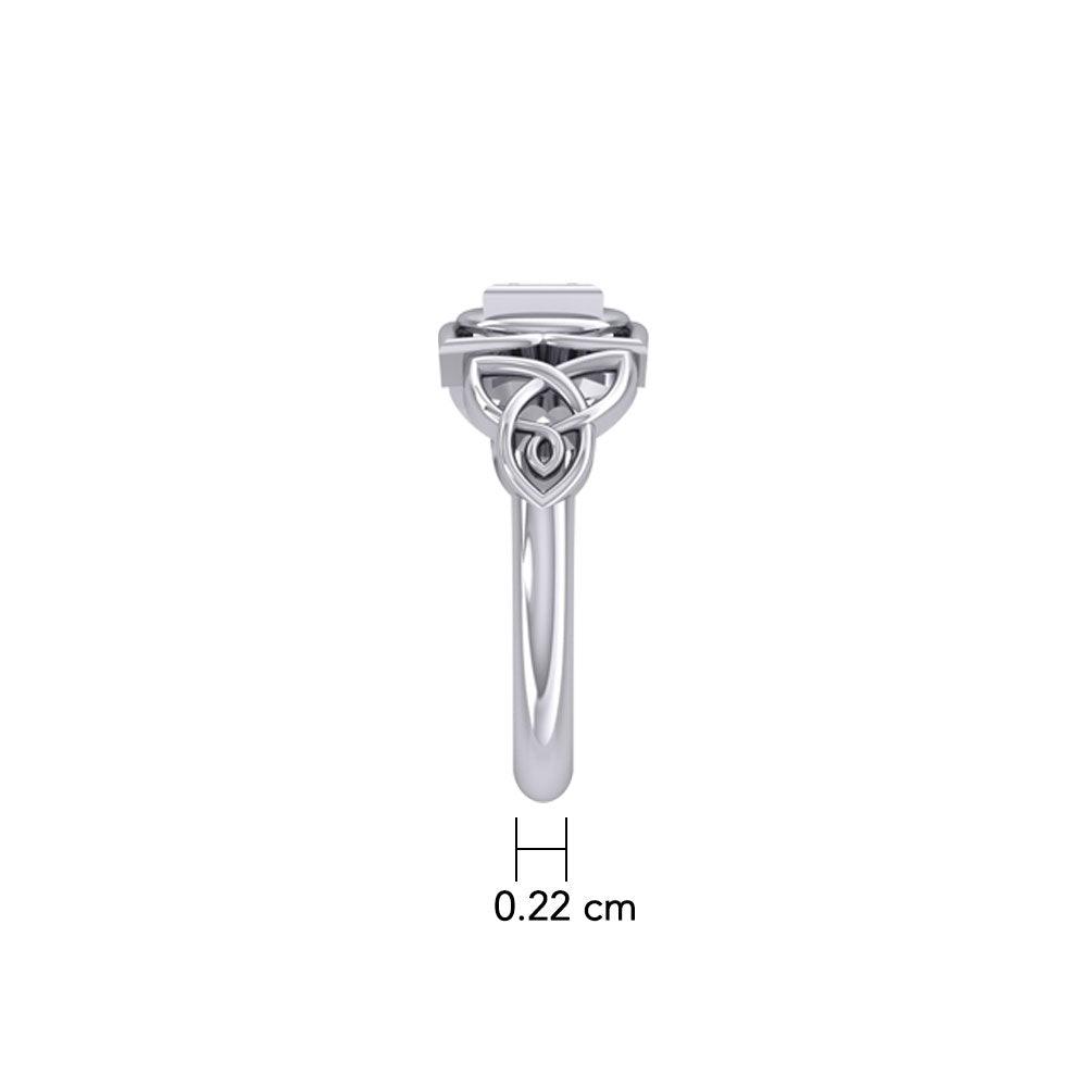 Muladhara Root Chakra with Celtic Designs Sterling Silver Ring TRI2351 - Jewelry