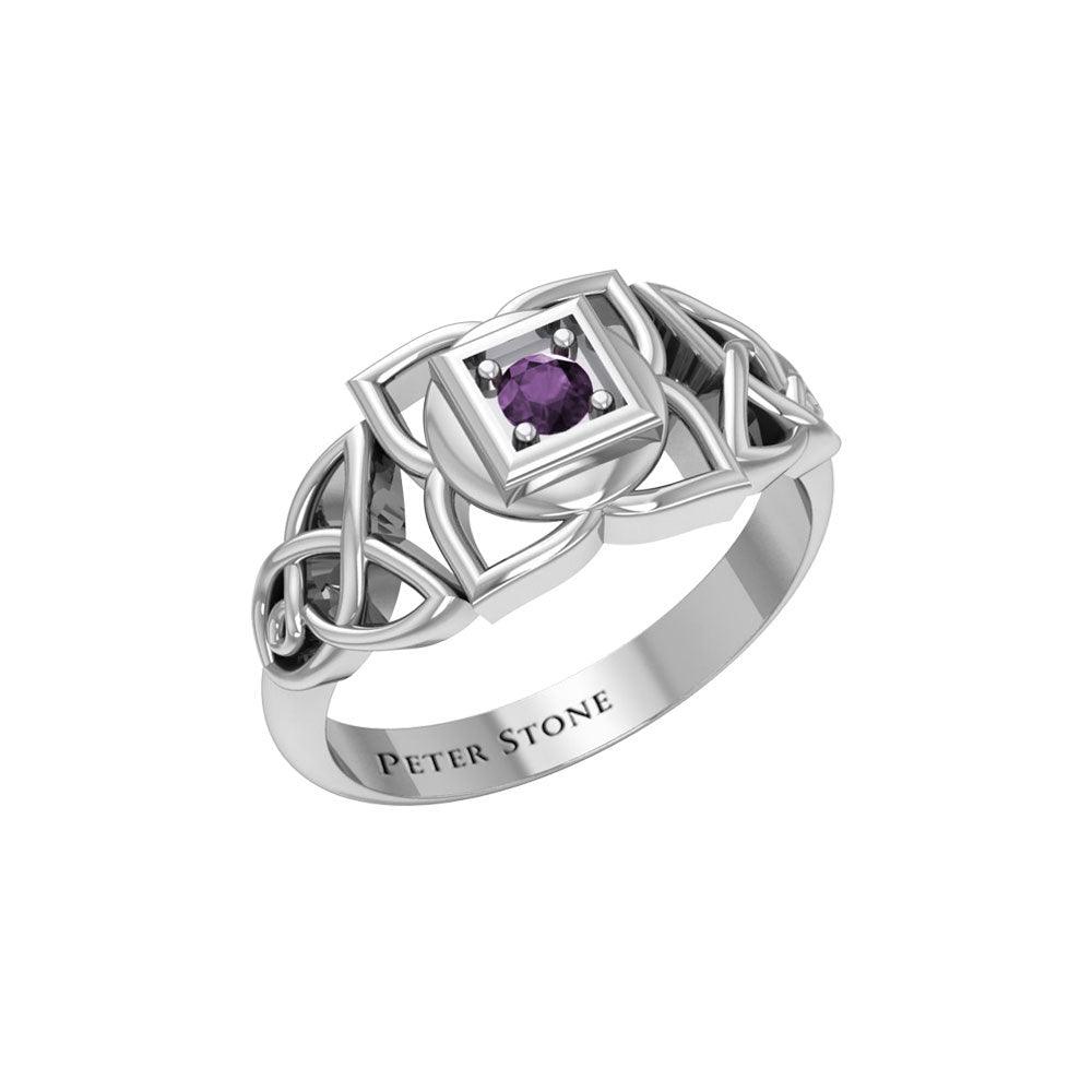 Muladhara Root Chakra with Celtic Designs Sterling Silver Ring TRI2351 - Jewelry