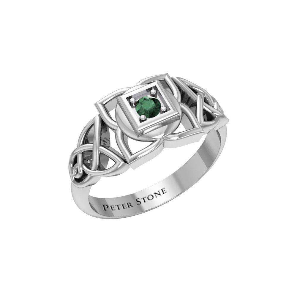 Muladhara Root Chakra with Celtic Designs Sterling Silver Ring TRI2351 - Jewelry