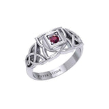 Muladhara Root Chakra with Celtic Designs Sterling Silver Ring TRI2351 - Jewelry