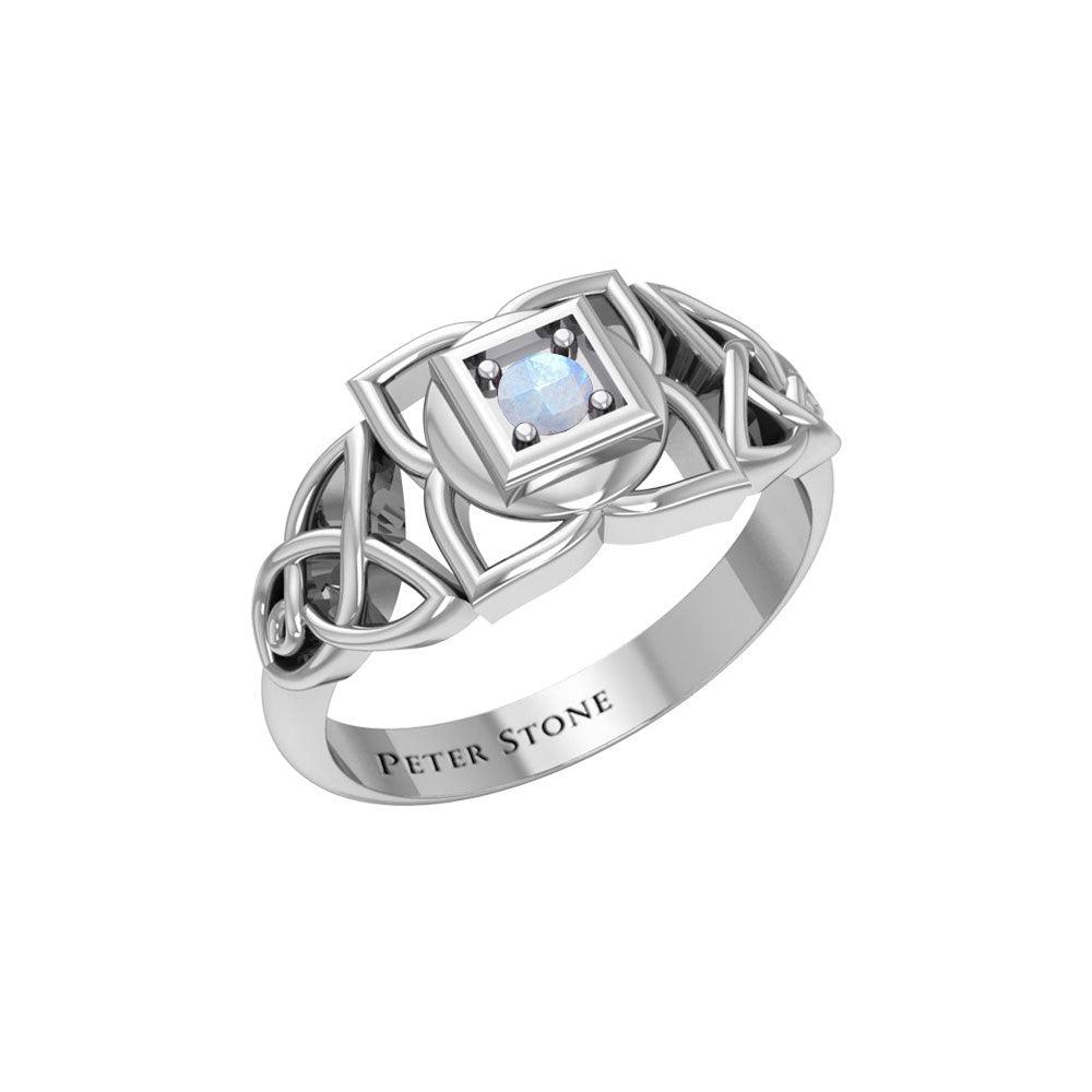 Muladhara Root Chakra with Celtic Designs Sterling Silver Ring TRI2351 - Jewelry