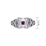 Muladhara Root Chakra with Celtic Designs Sterling Silver Ring TRI2351 - Jewelry