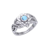 Sahasrara Crown Chakra with Celtic Designs Sterling Silver Ring TRI2352 - Jewelry