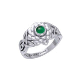 Sahasrara Crown Chakra with Celtic Designs Sterling Silver Ring TRI2352 - Jewelry