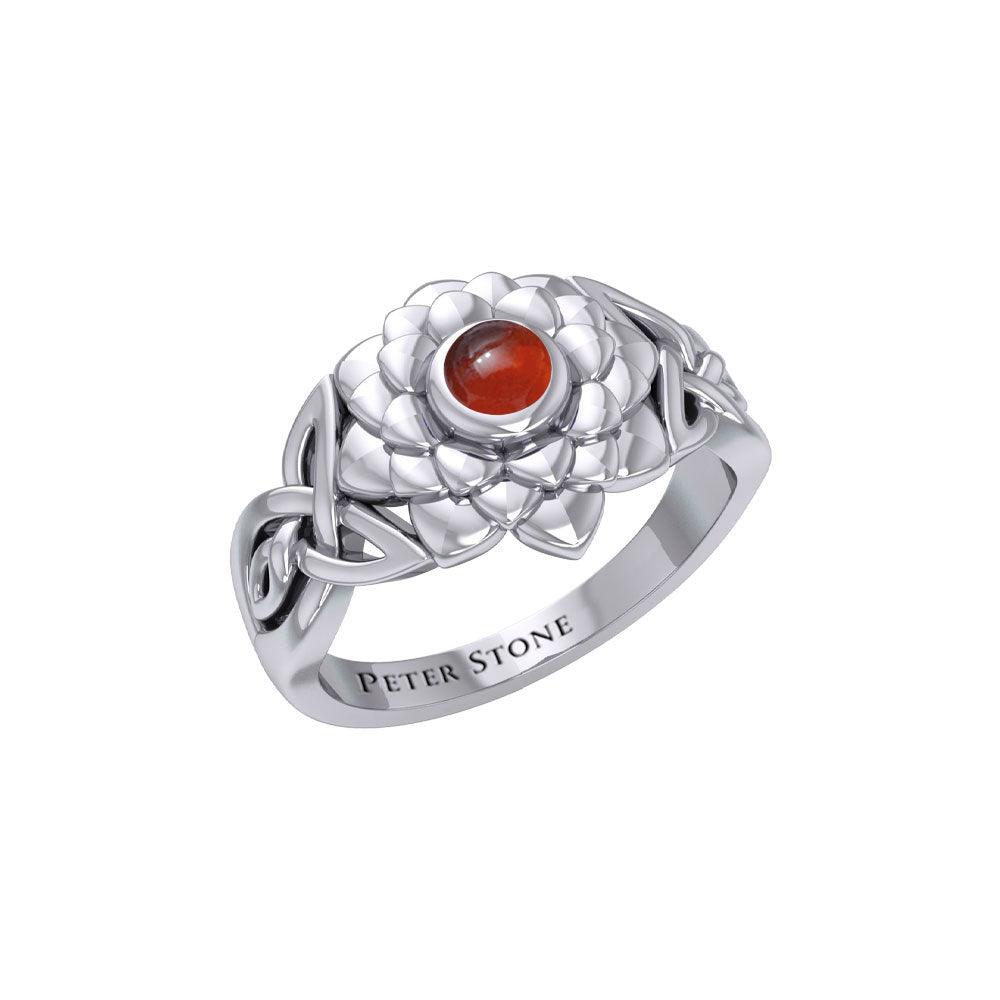Sahasrara Crown Chakra with Celtic Designs Sterling Silver Ring TRI2352 - Jewelry