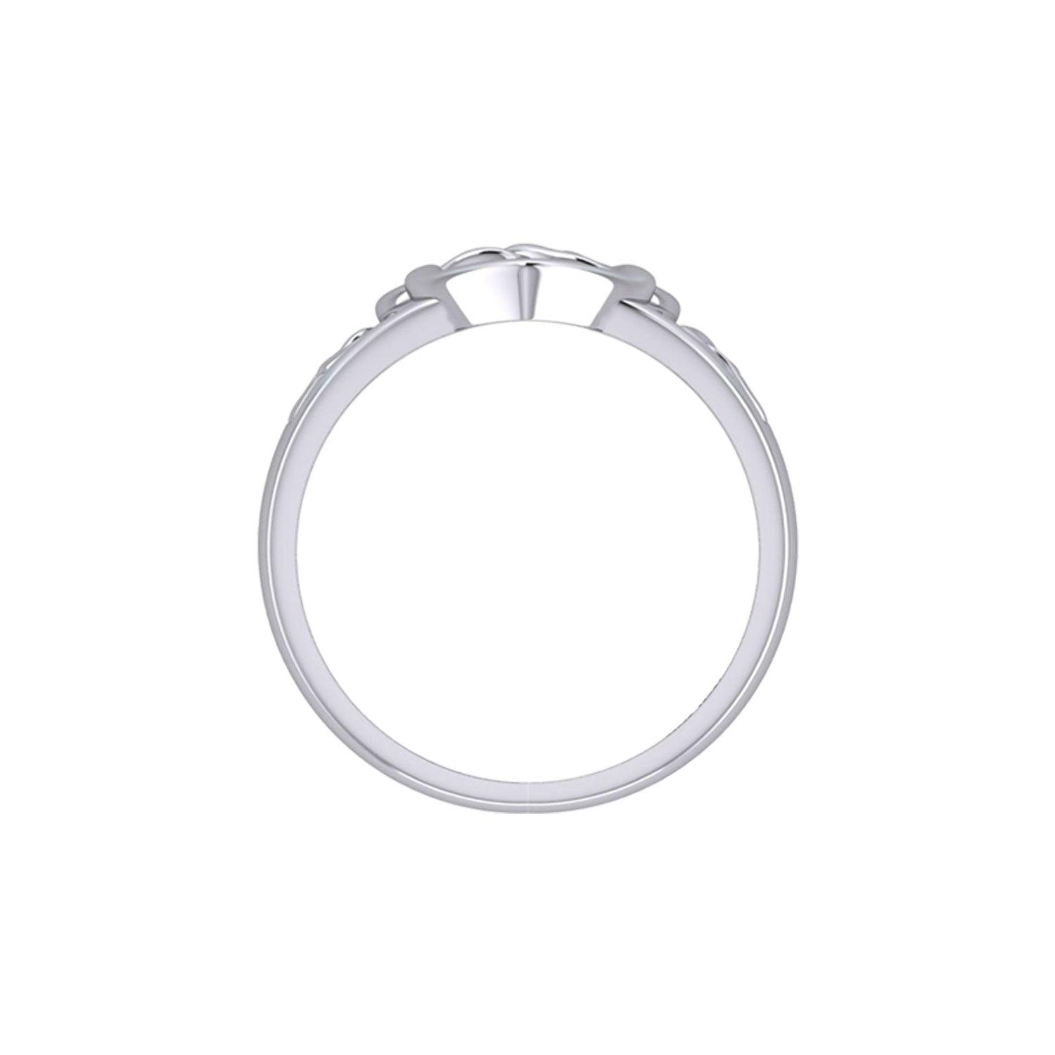 Celtic Knotwork Silver Heart Ring TRI2379 - Jewelry