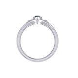 Celtic Knotwork Heart Ring With Gemstone TRI2380 - Jewelry