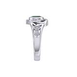 Celtic Knotwork Heart Ring With Gemstone TRI2380 - Jewelry