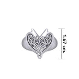 Joyous Heart Celtic Sterling Silver Ring TRI240 - Jewelry