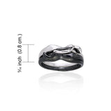 Interlocking Yin Yang Silver Ring TRI258 - Jewelry
