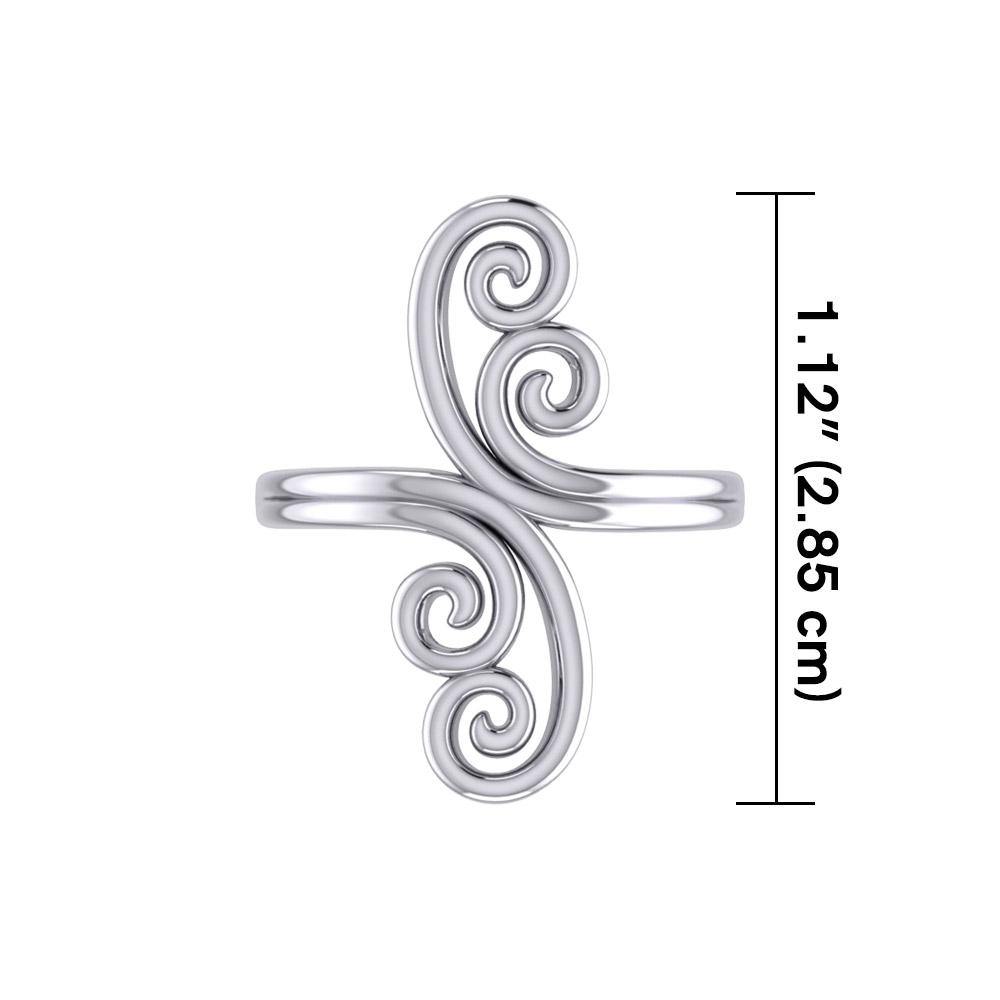 Modern Abstract Silver Ring TRI389 - Jewelry