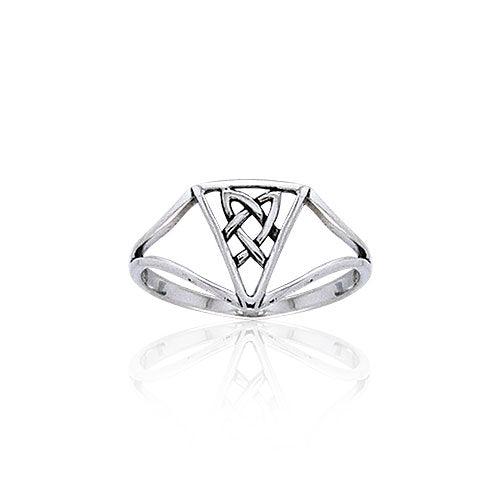 Celtic Triquetra Knot Sterling Silver Ring TRI398 - Jewelry