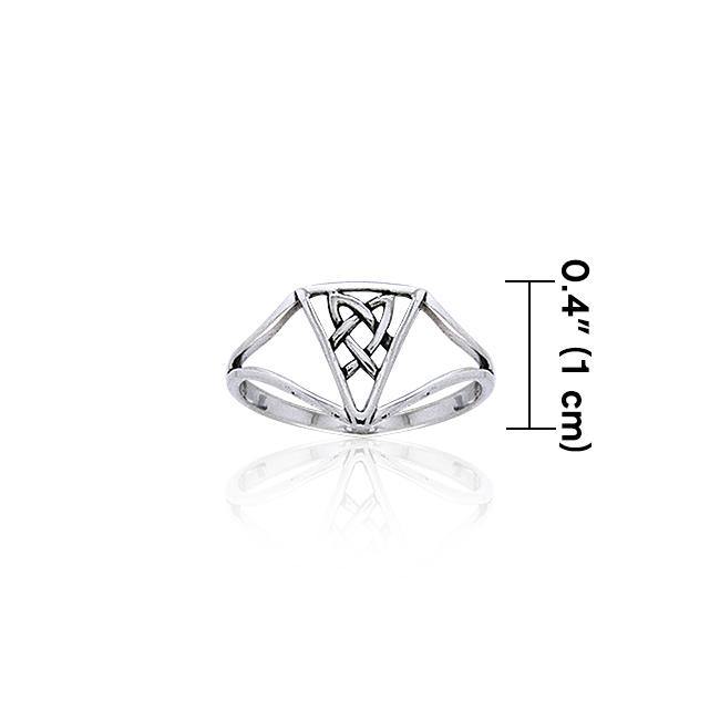 Celtic Triquetra Knot Sterling Silver Ring TRI398 - Jewelry