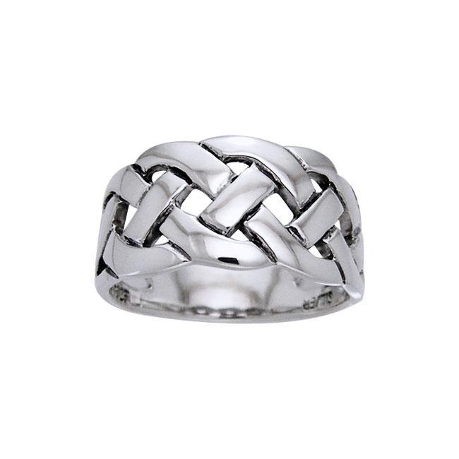 Bold Braided Celtic Knot Sterling Silver Ring TRI533 - Jewelry