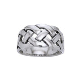 Bold Braided Celtic Knot Sterling Silver Ring TRI533