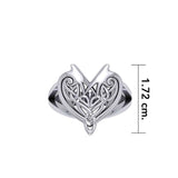 Joyous Heart Celtic Sterling Silver Ring TRI535 - Jewelry