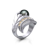 Graceful and free ~ Dali-inspired fine Sterling Silver Ring with Citrine gemstones TRI580 - Jewelry