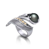 Graceful and free ~ Dali-inspired fine Sterling Silver Ring with Citrine gemstones TRI580 - Jewelry