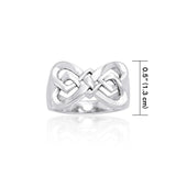 Danu Contemporary Silver Celtic Knotwork Ring TRI596 - Jewelry
