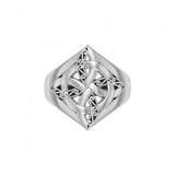 Celtic Four Point Knot Ring TRI655 - Jewelry