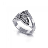Braided Celtic Triquetra Sterling Silve Ring TRI657