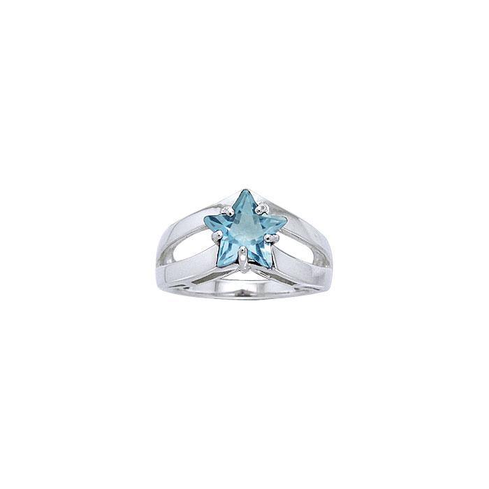Designer Elegant Cubic Zirconia Star Ring TRI725 - Jewelry