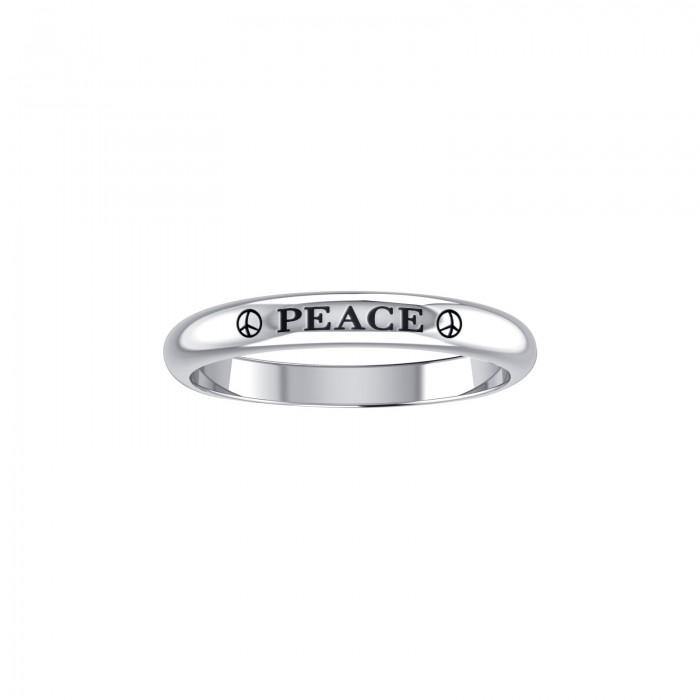 PEACE Sterling Silver Ring TRI758 - Jewelry