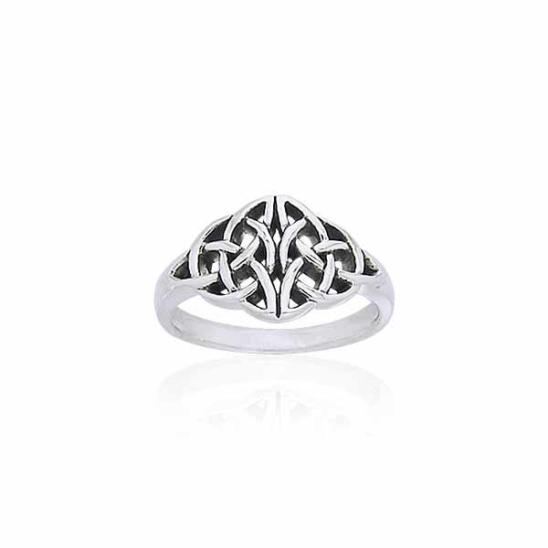 Twin Celtic Trinity Knot Silver Ring TRI876 - Jewelry