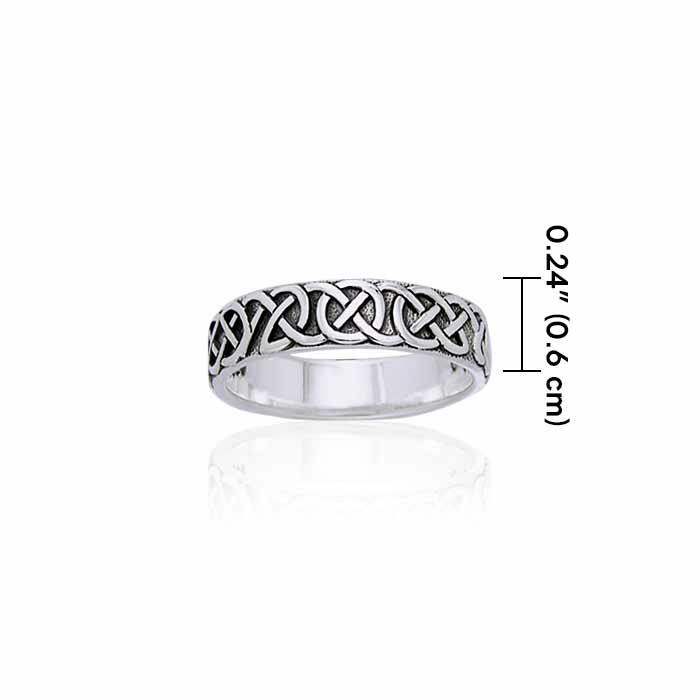 Celtic Knot Sterling Silver Ring TRI883 - Jewelry
