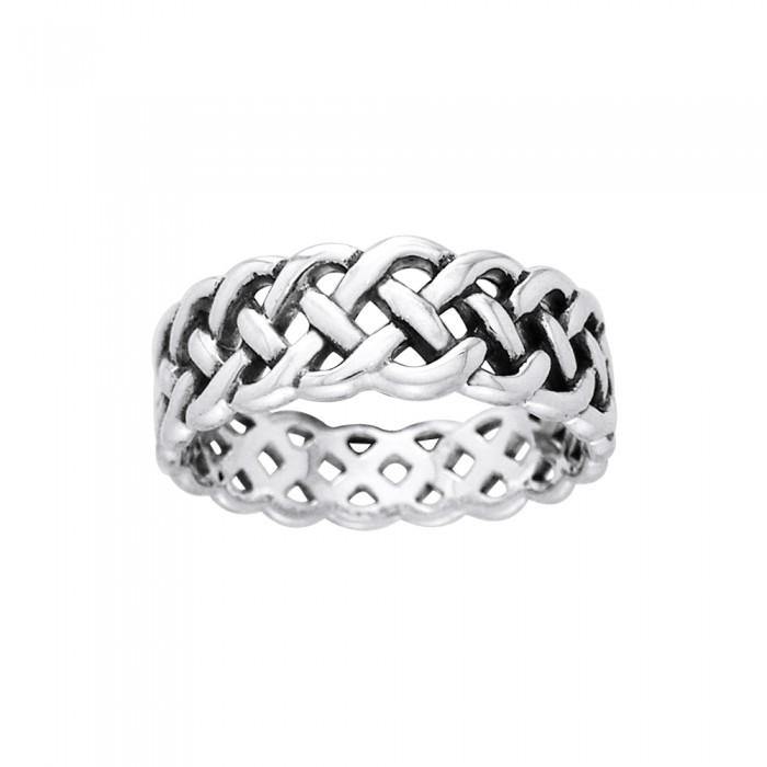 Celtic Knot Filigree Sterling Silver Ring by Peter Stone TRI885 - Jewelry