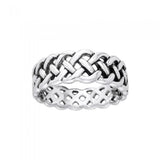Celtic Knot Filigree Sterling Silver Ring by Peter Stone TRI885 - Jewelry