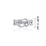 Modern Celtic Silver Ring TRI889 - Jewelry