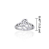 Modern Celtic Knotwork Silver Ring TRI890 - Jewelry