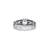 Celtic Claddagh Silver Ring TRI893 - Jewelry