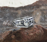 Celtic Claddagh Silver Ring TRI893 - Jewelry