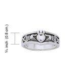 Celtic Claddagh Silver Ring TRI893 - Jewelry