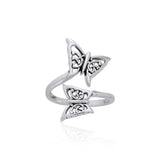 Celtic Butterfly Silver Ring TRI896