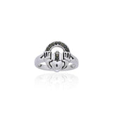 Celtic Claddagh Gemstone Ring TRI899 - Jewelry