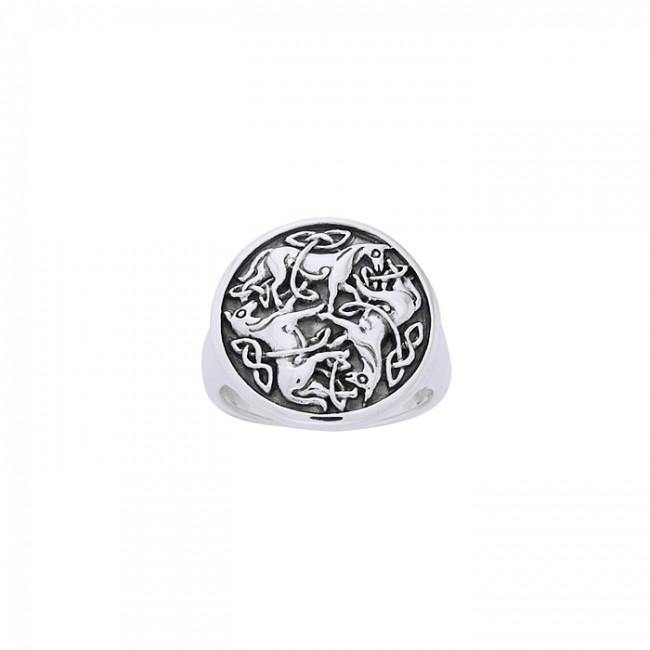 Celtic Knot Horse Ring TRI901 - Jewelry