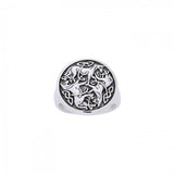 Celtic Knot Horse Sterling Silver Ring TRI901