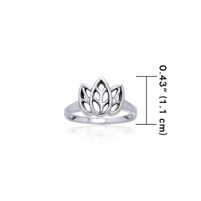 Citta Three leaf Sterling Silver Ring TRI907 - Jewelry