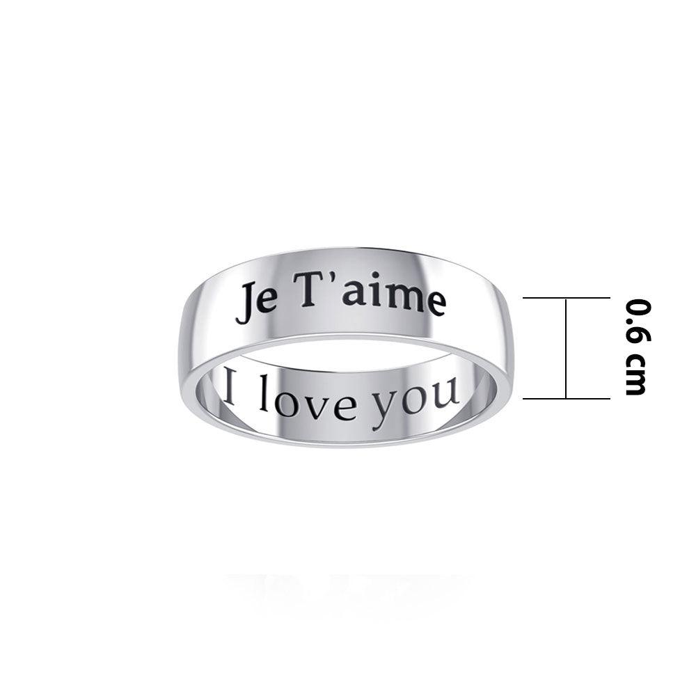 I Love You Sterling Silver Ring TRI976 - Jewelry