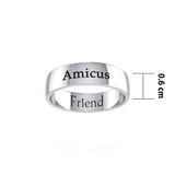 AMICUS FRIEND Sterling Silver Ring TRI978 - Jewelry