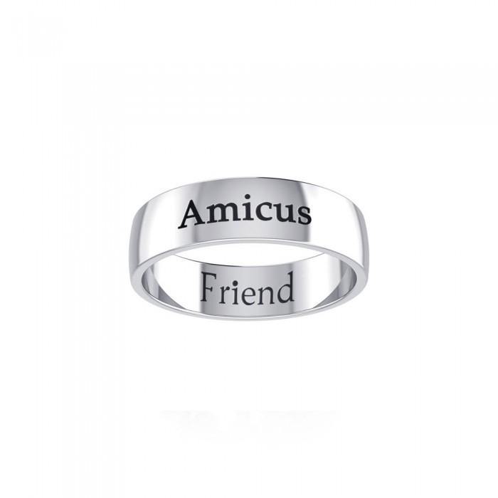 AMICUS FRIEND Sterling Silver Ring TRI978 - Jewelry