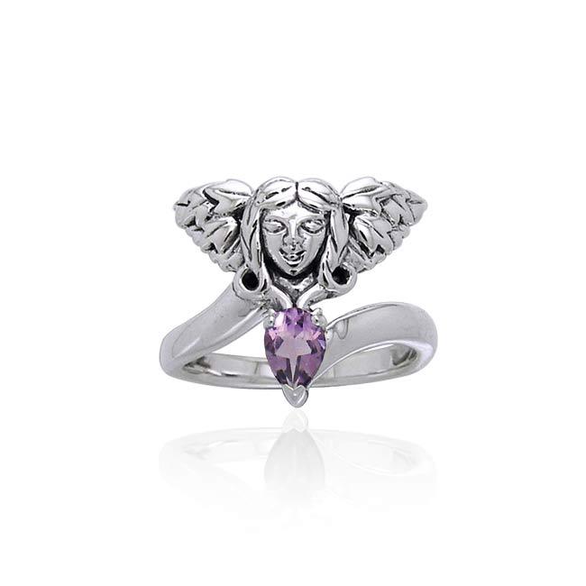 Guardian Angel Sterling Silver Gemstone Ring TRI988 - Jewelry
