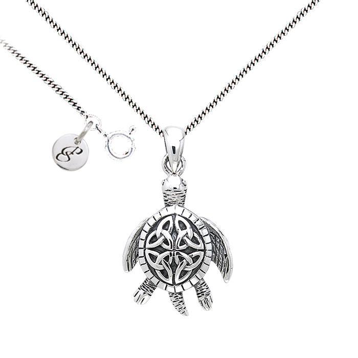 Celtic Knot Sea Turtle Necklace Set TSE687 - Jewelry