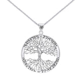 Silver Wiccan Tree of Life with Rune Pendant and Chain Set by Mickie Mueller TSE737